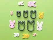 Bunny Polymer Clay Cutter Set | Maxi Set | Easter Theme | Cross Carrot Egg