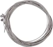 zolyet Electric Bass Guitar Strings Hexagon Alloy Wire Nickel Wound Bright Corrosion 6 Strings Set(.032-.128) Light Special Silver