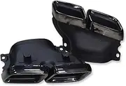 Compatible For Benz W205C Class C200C300C260C180 modified C63 four outlet square tail throat nozzle exhaust Tip(13-18 Shiny Black)