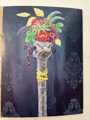 Leanin Tree BIRTHDAY Ostriches with a flower hat fabulously fun but sensible