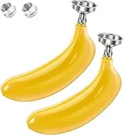 DJAPWPX 2 Pcs Banana Flask, 5oz/150ml Stainless Steel Banana Shaped Hip Flask, Creative Whiskey Pocket Bottle, Leak Proof Liquor Pot with Funnels for Whiskey Wine Traveling Fishing Hiking