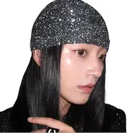 [Generic] Sequin Knitted Beanie Hat for Women Men Glitter Winter Skull Caps Outdoor Windproof Cold Weather Bonnet