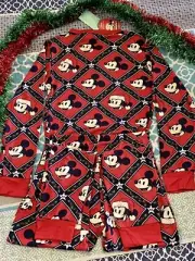 Peter Alexander jnr Mickey Mouse Christmas PJ pyjamas Kid size 8 One piece