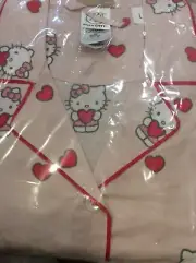 Pottery Barn Teen Hello Kitty Flannel Hearts Pajamas PJs Large L NWT