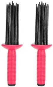 2 Curling Roll Comb, Hair Styler for Curly Hair, Brush Styling Tool, Air Volume Comb, Lift, Direct & Add Volume