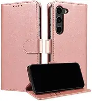[Boyobacase] Wallet Case for Samsung Galaxy S21,for Galaxy S21 5G Case,PU Leather Flip Cover RFID Blocking Phone Cover with 3 Card Slots [Stand Feature] [Side Magnetic Closure]-Pink