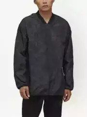 Y-3 L2306 Mens Black Leopard-Print V-Neck Top Size M