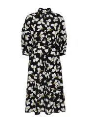 Diane Von Furstenberg Luna Floral-print Cotton Midi Dress - Black - M M