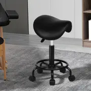 ALFORDSON Salon Stool Saddle Swivel Barber Hair Dress Chair Sierra All Black