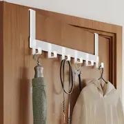 Over Door Hooks Coat Rack with 6 Hooks for Hanging Clothes