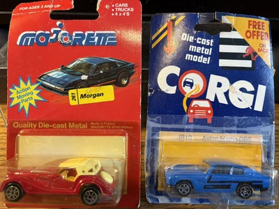 1984 ASTON MARTIN DB5 1/64 CORGI NIP+261 MORGAN 1/64 MAJORETTE RARE HTF