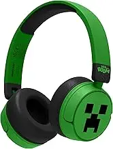 OTL Technologies Minecraft Creeper Kinderkopfhörer ohne Kabel, mit Lautstärkeregler und Audio-Sharing-Kabel