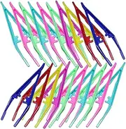 BESTYASH 30Pcs Eyebrow Tweezers Small Plastic Eyebrow Clamps for Makeup Supplies Grooming Durable High Grade Material for Personal Professional Use