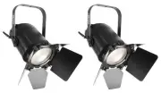 (2) Chauvet DJ EVE F-50Z LED Fresnel DMX White D-Fi Spot Lights, w/ Manual Zoom