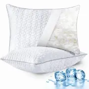 Cooling Pillows Standard Size Set of 2, Shredded Memory Foam Pillows, Adjusta...