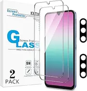 KATIN 2 Pack Screen Protector for Samsung Galaxy A16 Tempered Glass with 2 Pack Camera Lens Protector, Anti Scratch, Bubble Free, Case Friendly