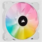 CORSAIR iCUE SP140 RGB Elite Performance 140 mm PWM Single Fan (CORSAIR AirGuide Technology, Eight Addressable RGB LEDs, Low-Noise 18 dBA, PWM-Controlled, Up to 1,200 RPM and 68.1 CFM) White