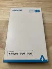 Anker Double Braided Nylon 6 ft/1.8 m Lightning Cable MFI-Certified Black iPhone