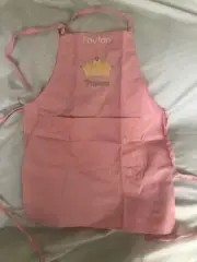 Williams Sonoma Pink Princess Children's Apron Embroidered Crown “Payton” NWOT