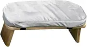 Meditation Bench, Cushion Meditation Yoga Bench, Removable Cushion, Prayer Bench, Kneeling Meditation Bench, Suitable for Long Meditation,Light Gray