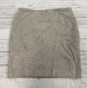 NEW Ann Taylor Mauve Silver White￼ Wool Pencil Skirt Knee Length Women’s Size 14