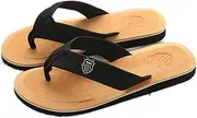 [LUCBEI] Shark Slippers Summer Trendy Fashion Flip-Flops Men's Flip-Flops Beach Shoes Outdoor Flip-Flops Home Slippers Summer Sandals (Color : Camel, Size : 42)