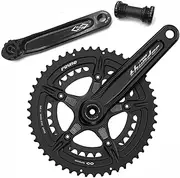 Bicycle Crankset, 165mm 170mm 172.5mm 175mm Road Bike Hollow Integrated Crankset 50-34T 52-36T 53-39T Double Chainring Crank Arm 110BCD Aluminum Alloy Cranksets with BB