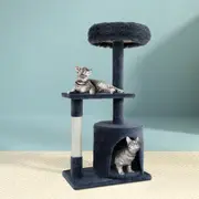 94cm i.Pet Cat Tree Scratching Post Tower Scratcher Condo House Wood Trees Grey