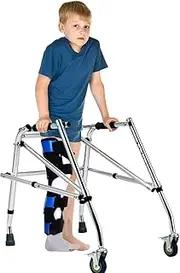 Lightweight Walking Frame, Folding Assisted Walking Aid with Wheels and Non-Slip Foot Pad, Height Adjustable Rollator Walker (Color : A)