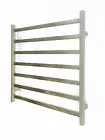 Brushed Brass Gold Non Heated Towel Rail rack ladder square 850 mm wide 7 bar