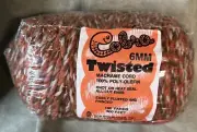 Vintage Cobra 6mm Twisted Macrame Cord 100 Yds Burnt Orange Brown White