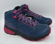 Scarpa EU 40 US 8.5 Rush GTX Gore-Tex Mid Blue Fuxia Waterproof Hiking Boots