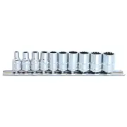 SP Tools SP20130 - Socket Set 1/4" Drive 10 Piece Metric C/W Socket Rail