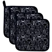 100% Cotton Kitchen Everyday Potholders Pot Holder Heat Resistant Coaster