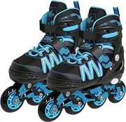 Inline Skates Black/Blue ABEC 7, Size 35-38