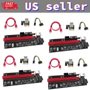 4-pack GPU Riser V009S PCIe 6 PIN + MOLEX GPU Mining ETH USB