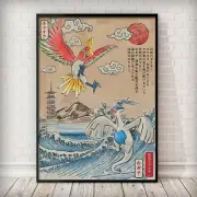 20x30cm Unframed Japanese Anime Peripheral Poster Decor Ho-oh Lugia
