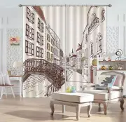 3D House sky 45 Blockout Photo Curtain Printing Curtains Drapes Fabric Window AU