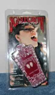 SCARECROW SMALL SEXY DELUXE VAMPIRE FANGS HALLOWEEN COSPLAY NEW IN PACKAGE