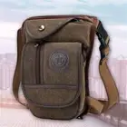 Men Canvas Hip Belt Drop Leg Bag Fanny Pack Waist Thigh Pouch