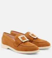 [Roger Vivier] Roger Vivier Viv' Rangers suede loafers AU 7.5 brown