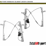 2x Power Window Regulator w/ 6 Pins Motor for Nissan Quest 2004 2005-2009 MPV (for: Nissan)