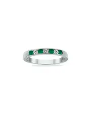 Gem Spark 14K 0.66 ct. tw. Diamond & Emerald Ring
