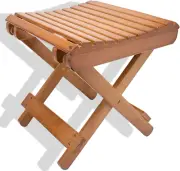 Folding Bamboo Stool for Shower, Leg Shaving and Foot Rest, Natural Bamboo Foldi