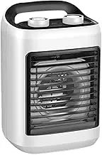 Portable AC Fan, Cool Air Fan, Quiet MiniRoom Cooler, Adjustable Humidifier with Water Tank, 3 Wind Modes Personal Cooling Devics, for Bedroom Home Office Travel Desk Camping, 25x16.5x12.5cm ABS