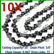 10X Chainsaw Chain 3/8 063 72DL For STIHL MS462 C-M MS462 C-M ES