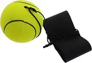 BESPORTBLE 6cm Rubber Wrist Rebound Ball Tennis Ball String Hand Strength Flexibility Trainer Reaction Time Toy for Sports Fitness Training
