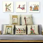 Ancient Egypt Totem Pharaoh Cushion Cover Decor Cartoon Anubis Print Pillow Case