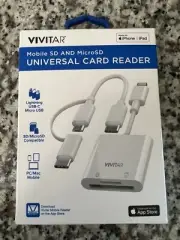 Vivitar Universal Card Reader Ipad.Lightning USB-C and Micro USBConnectors