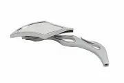 Druid Mirror with Flame Style Billet Stem for Harley Davidson by V-Twin